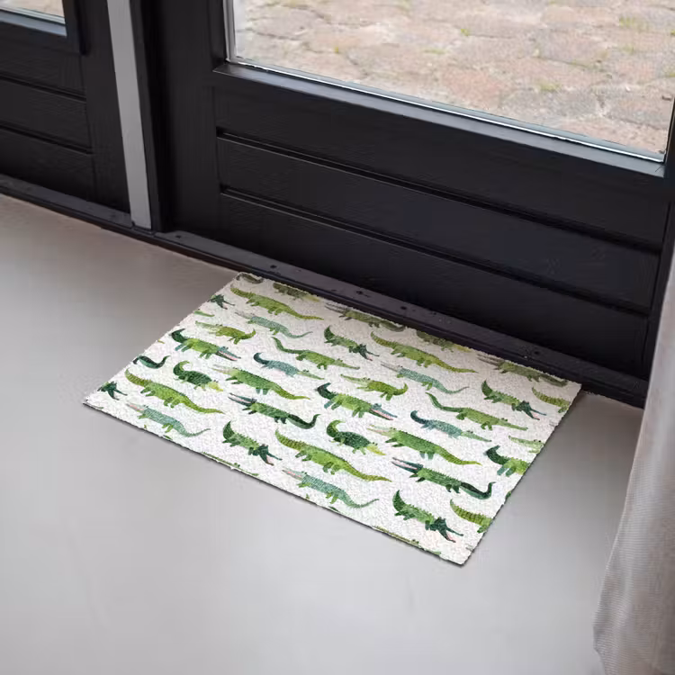 krokodillen - Speels - Groen Deurmat klein 898 -sfeer2
