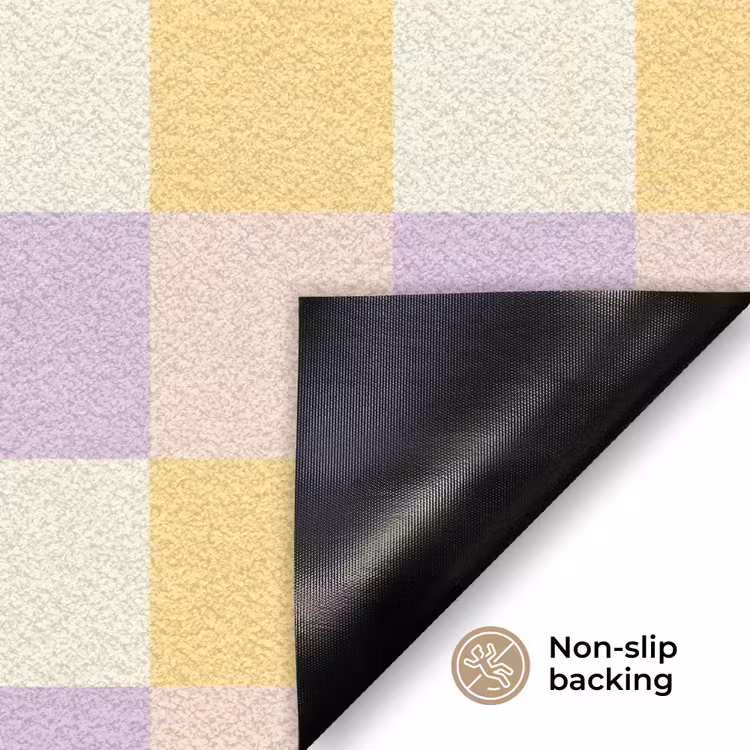 Blokjes - Lila - Geel Deurmat klein 898 -antislip_EN