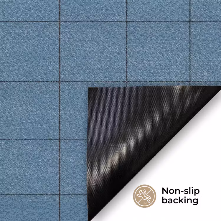 Ruiten - Geometrisch - Blauw Deurmat klein 898 -antislip_EN