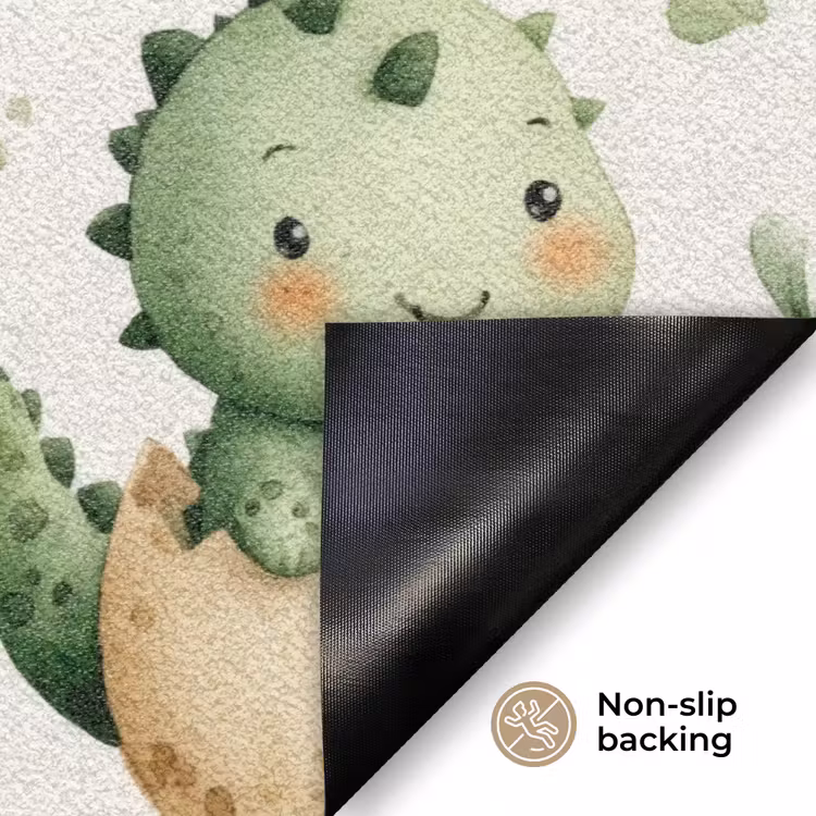 Dino - Eieren - Groen Deurmat klein 898 -antislip_EN