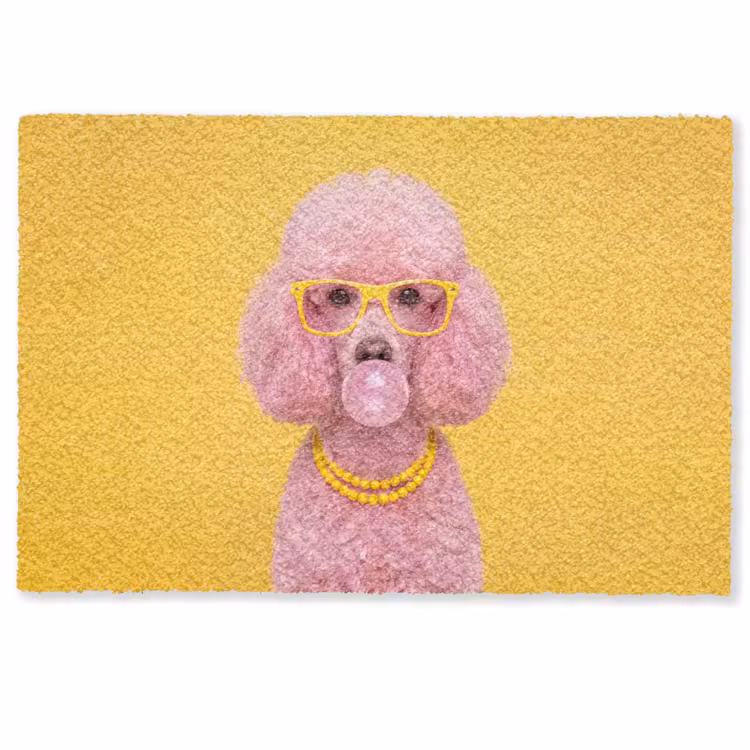 Hond - Kauwgum - Dieren - Modern - Roze Deurmat klein -zkaufland3d