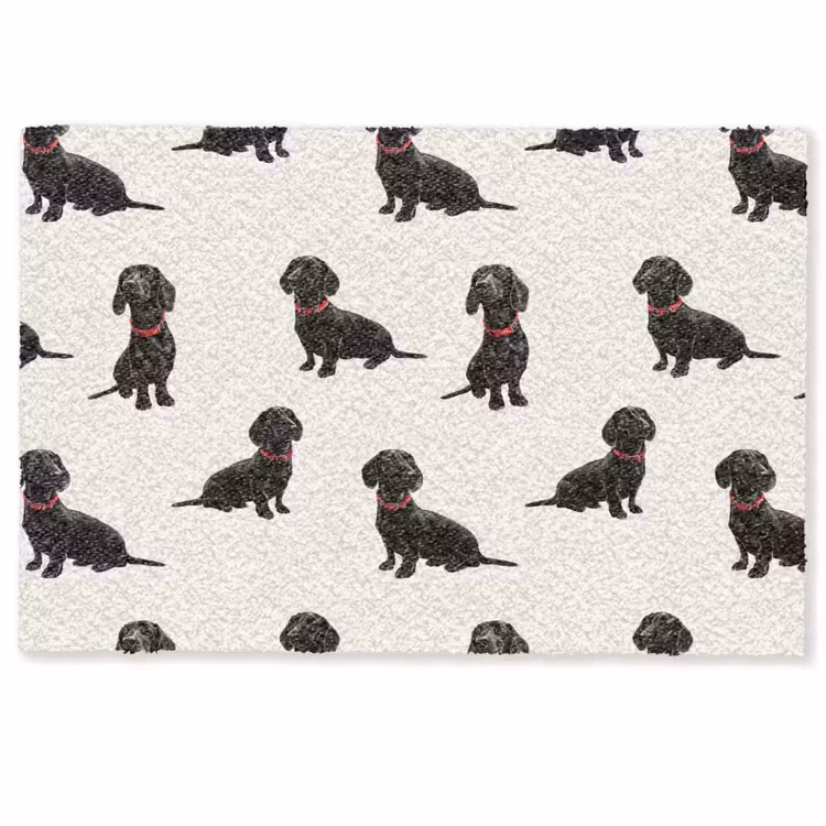 Hond - Patroon - Zwart Deurmat klein 898 -zkaufland3d