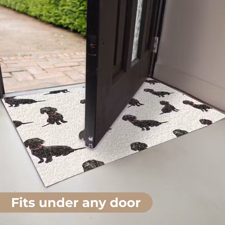 Hond - Patroon - Zwart Deurmat klein 898 -USP_EN