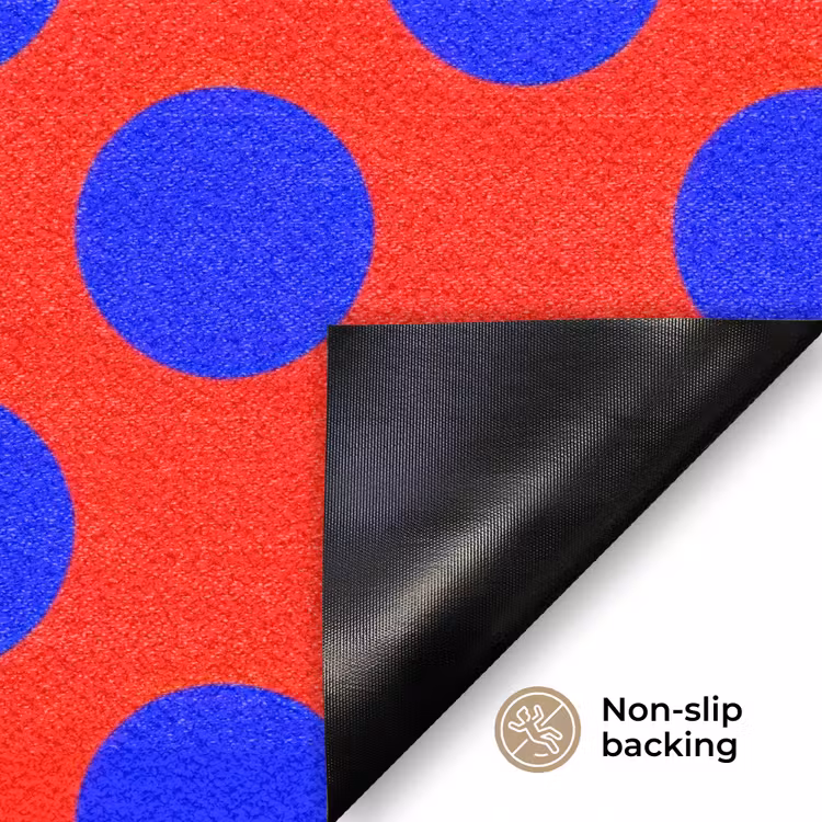 Dots - Klassiek - Rood Deurmat klein 898 -antislip_EN