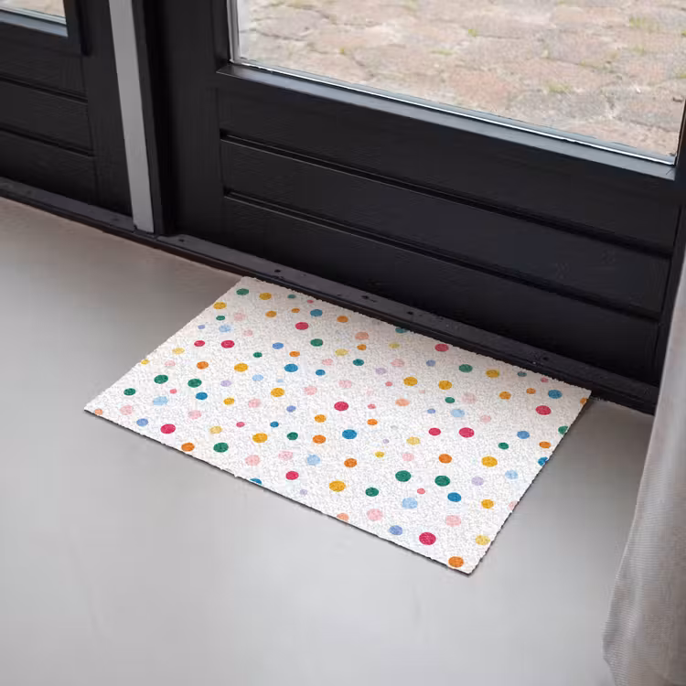 Stippen - Speels - Kleurrijk Deurmat klein 898 -sfeer2