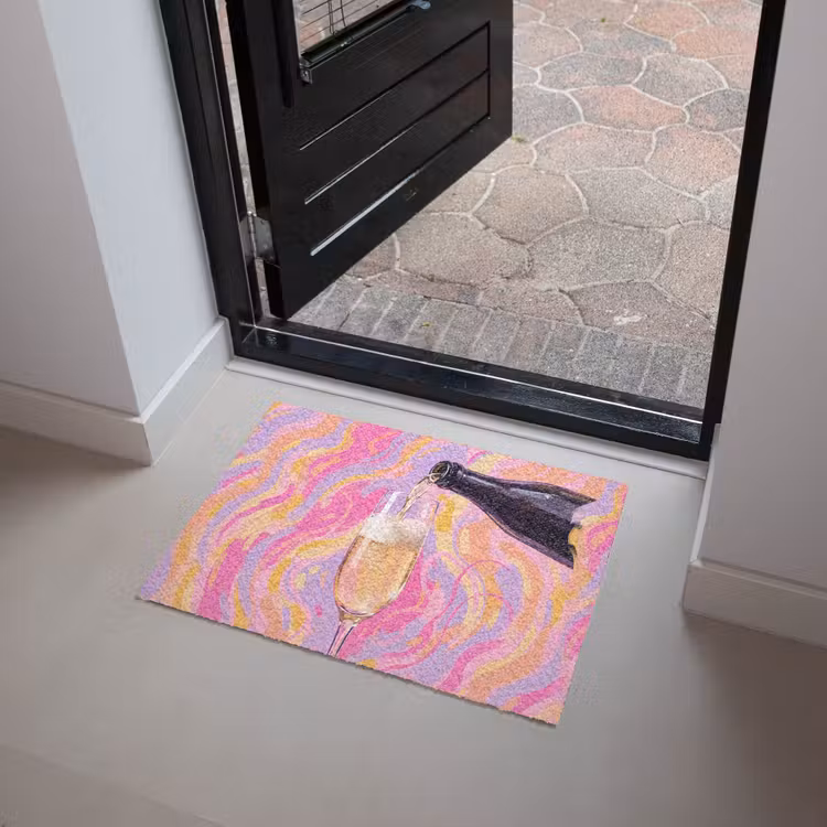 Drank - Inschenken - Feest - Abstract - Roze Deurmat klein -sfeer5