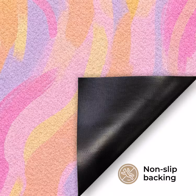 Drank - Inschenken - Feest - Abstract - Roze Deurmat klein -antislip_EN