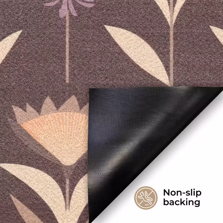 Elegant - Retro - Bruin Deurmat klein 898 -antislip_EN