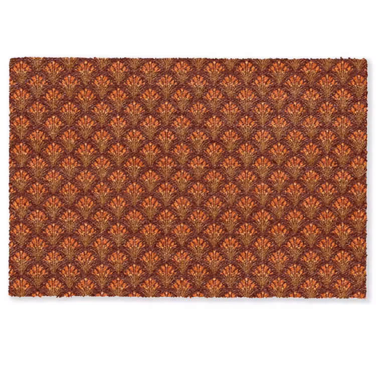 Waaiers - Art Deco - Botanisch - Roestbruin - Oranje Deurmat klein 898 -zkaufland3d