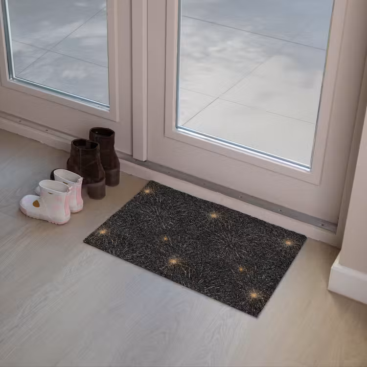Vuurwerk - Patroon - Feestelijk - Goud - Zwart Deurmat klein 898 -sfeer3