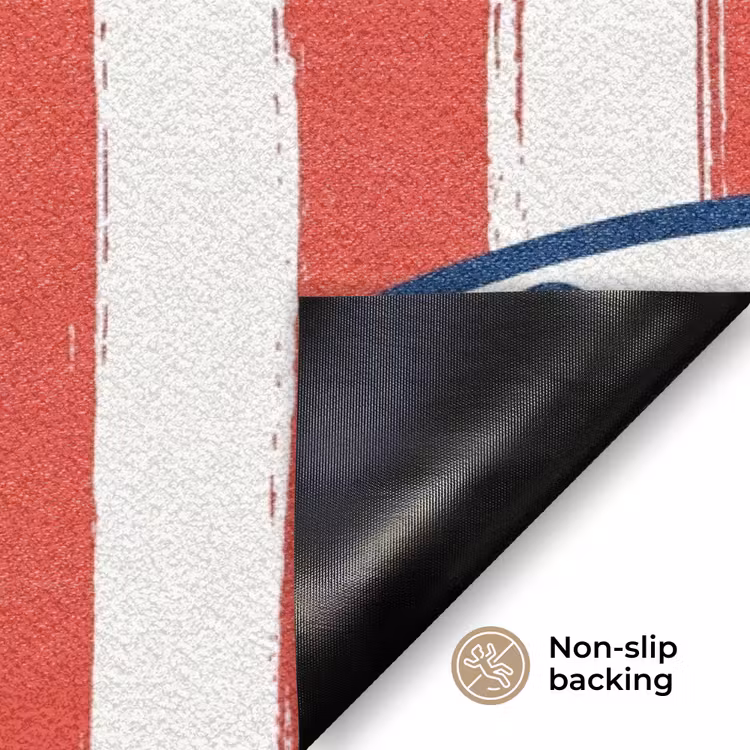 Vis - Patroon - Strepen - Illustratie - Rood Deurmat klein -antislip_EN