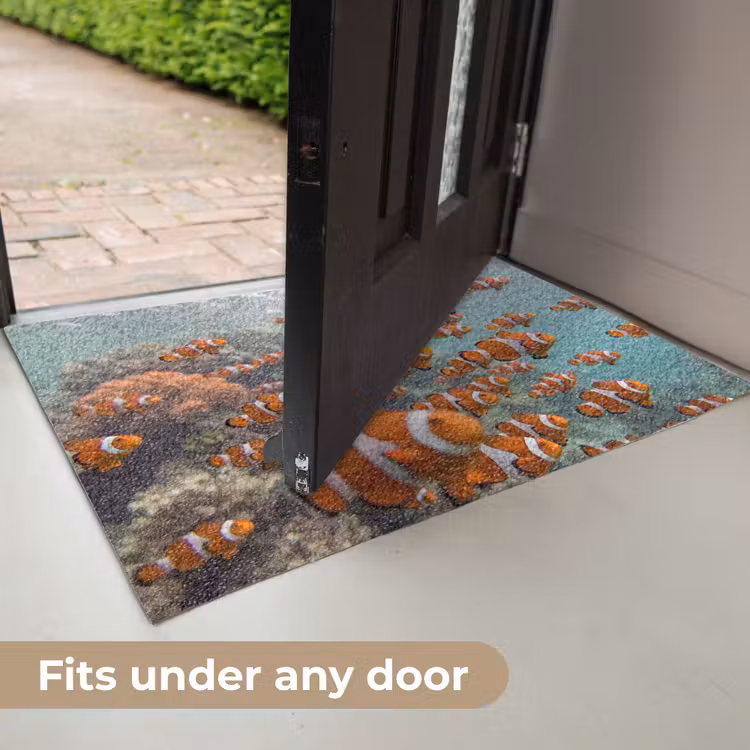 Vis - School - Onderwater - Dieren - Oranje Deurmat klein -USP_EN
