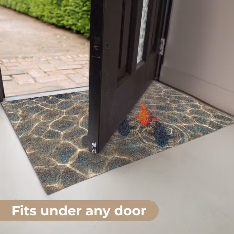 Vis - Water - Dieren - Oranje - Goud Deurmat klein -USP_EN