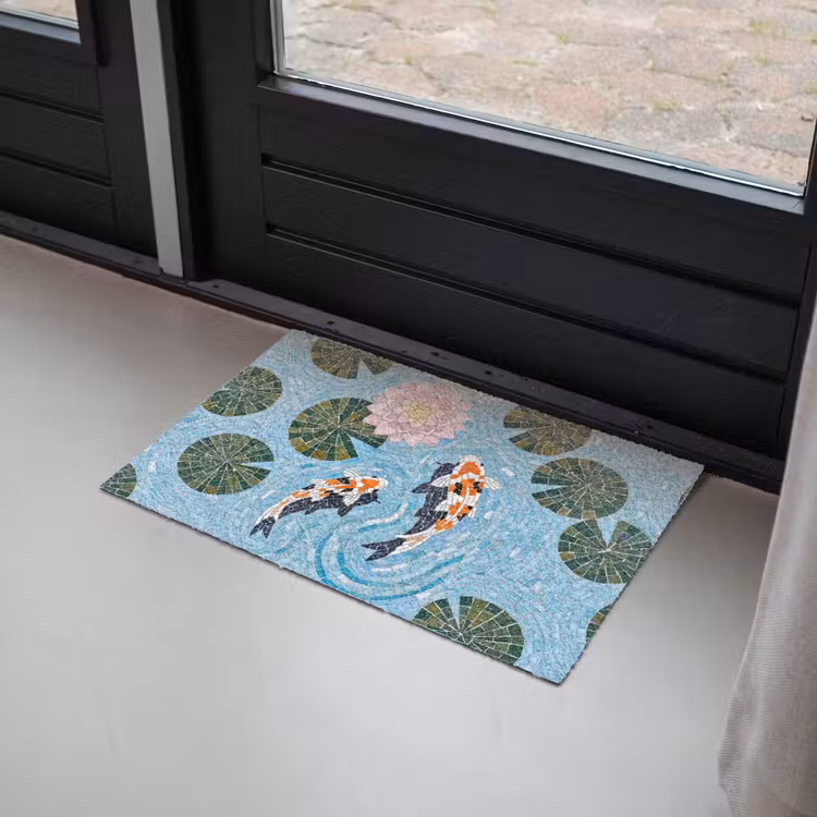 Vis - Water - Natuur - Mozaïek - Blauw Deurmat klein -sfeer2