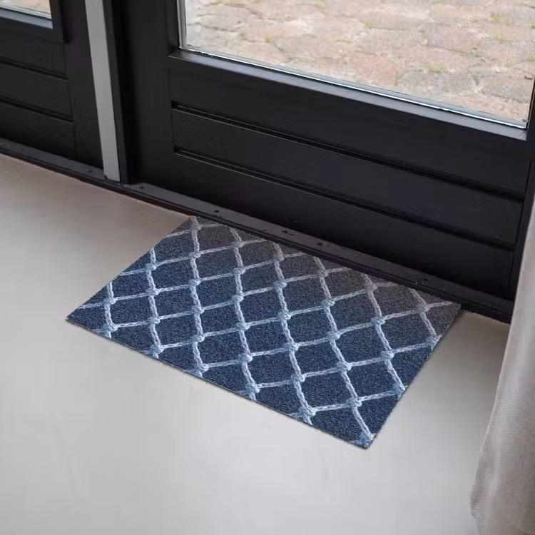 Visnet - Touw - Patroon - Marineblauw Deurmat klein 898 -sfeer2