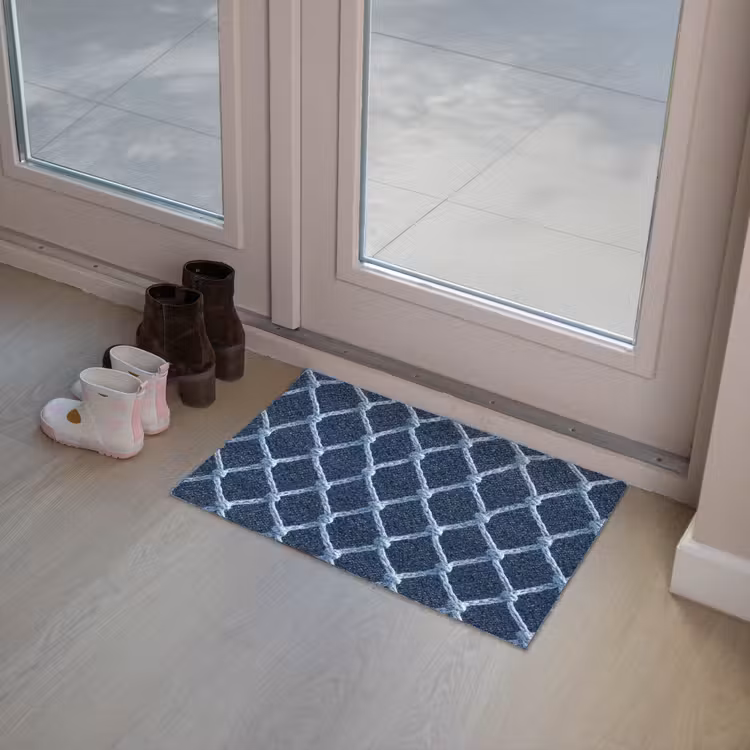 Visnet - Touw - Patroon - Marineblauw Deurmat klein 898 -sfeer3