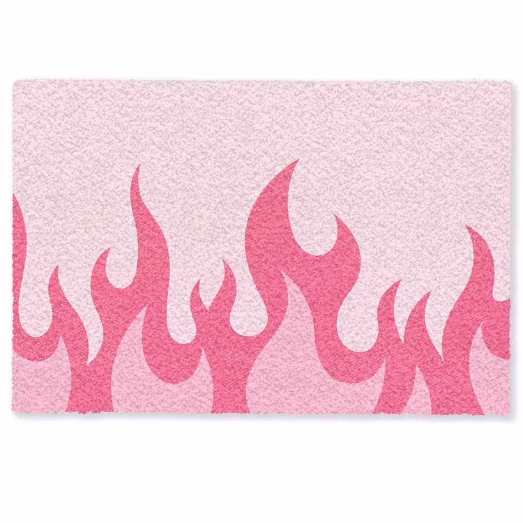 Vlammen - Patroon - Abstract - Modern - Roze Deurmat klein -zkaufland3d