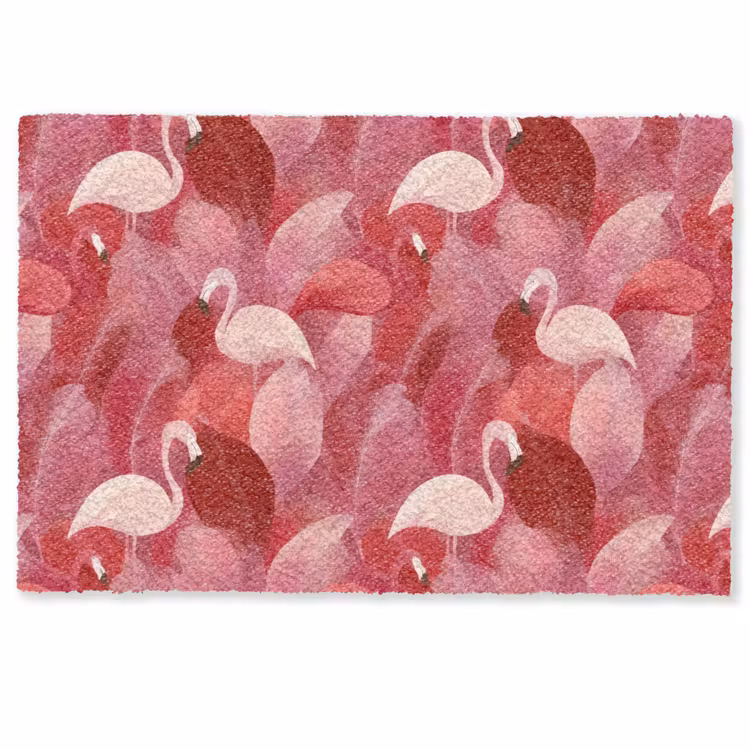 Flamingo - Botanisch - Elegant - Roze - Rood Deurmat klein 898 -zkaufland3d