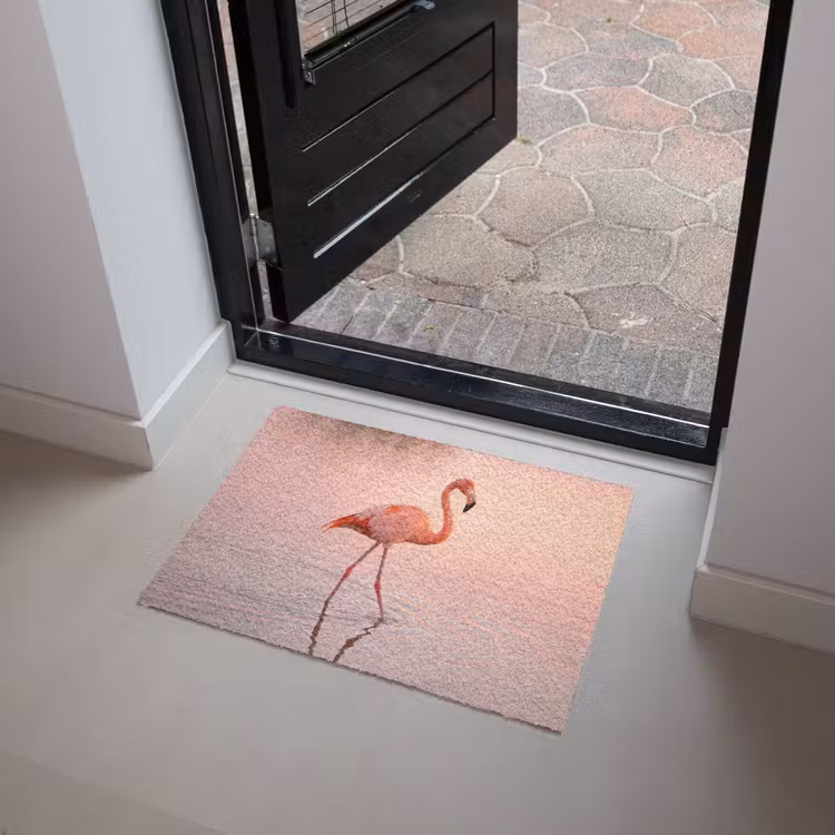Flamingo - Water - Roze Deurmat klein -sfeer5