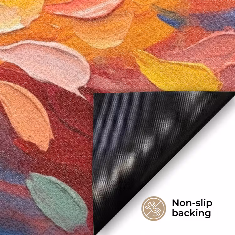 Bloemen - Abstract - Kunst - Modern Deurmat klein -antislip_EN