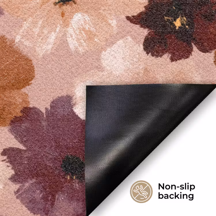 Bloemen - Abstract - Aardetinten Deurmat klein 898 -antislip_EN
