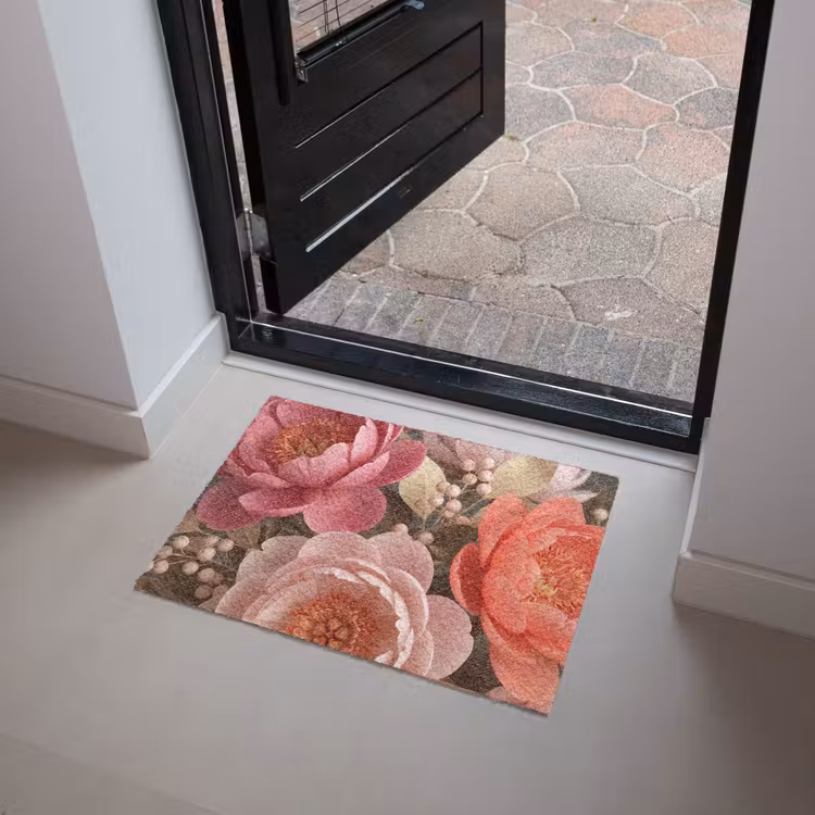 Bloemen - Bloesem - Zacht - Koraal - Decoratie Deurmat klein -sfeer5