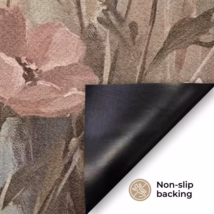 Bloemen - Botanisch - Schilderij - Pastel - Rustiek Deurmat klein -antislip_EN