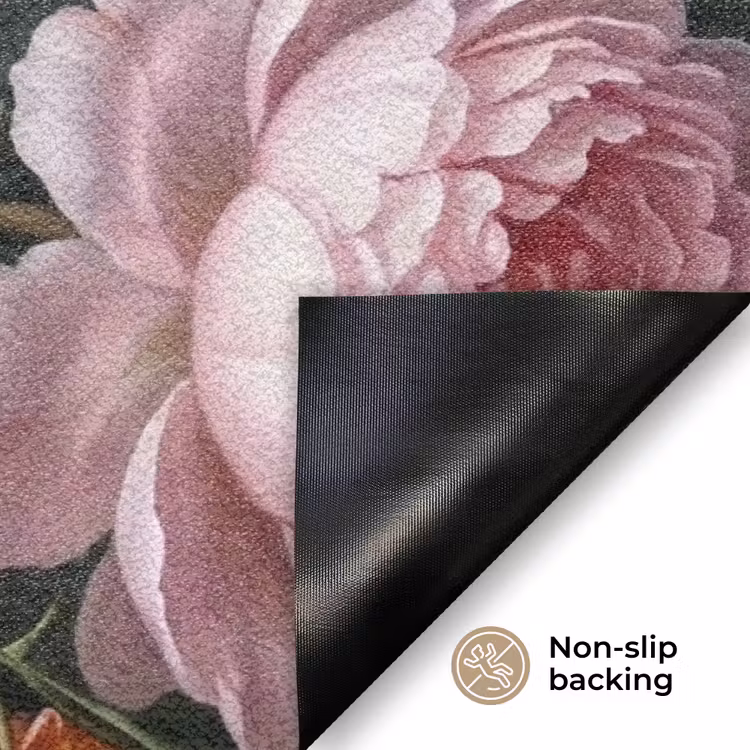 Bloemen - Boeket - Klassiek - Kleurrijk - Natuur Deurmat klein -antislip_EN