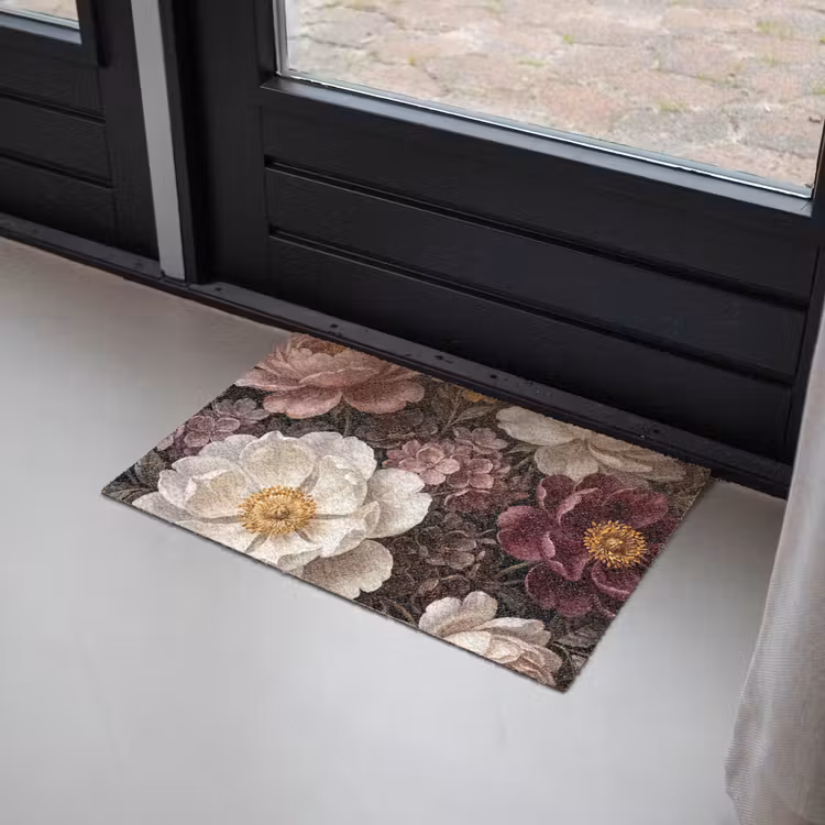Bloemen - Boeket - Klassiek - Donker - Rood Deurmat klein -sfeer2