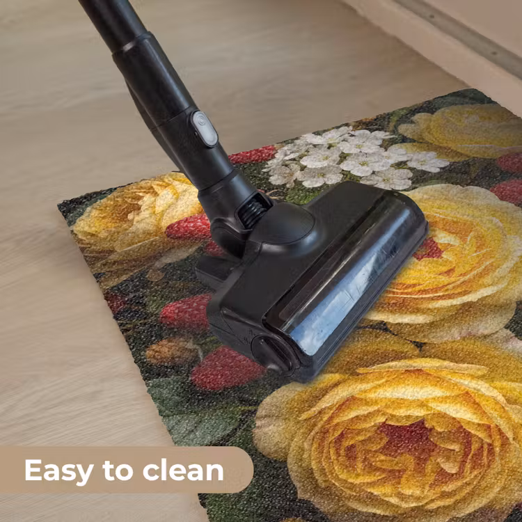 Bloemen - Boeket - Natuur - Klassiek - Geel Deurmat klein -reinigen_EN