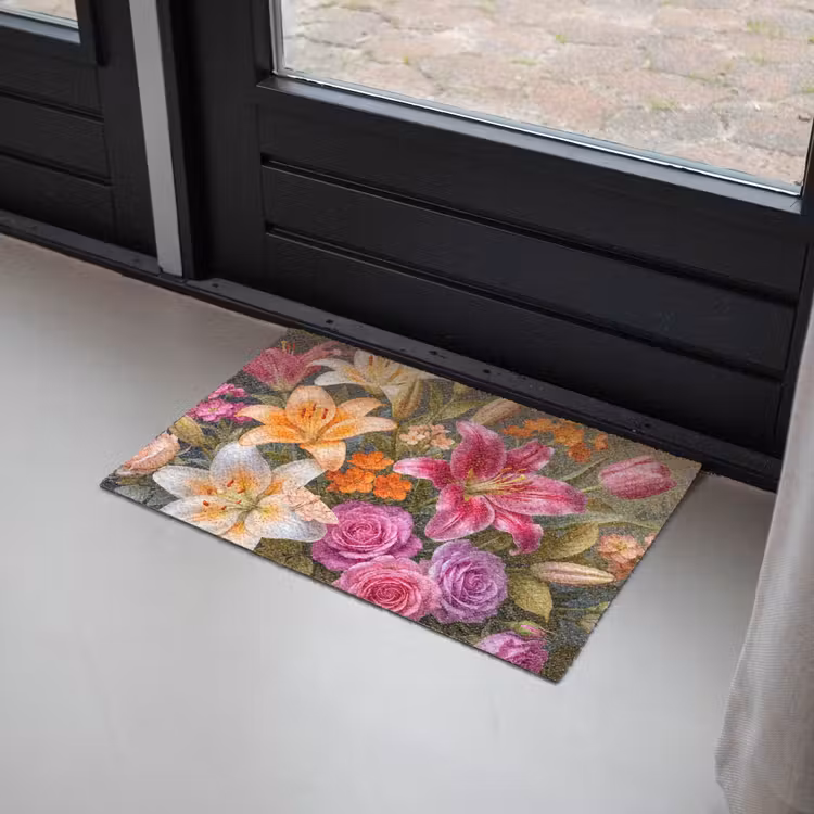 Bloemen - Boeket - Natuur - Kleurrijk - Modern Deurmat klein -sfeer2