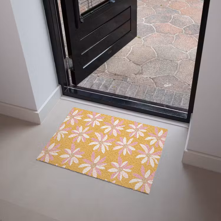 Bloemen - Modern - Geel Deurmat klein 898 -sfeer5