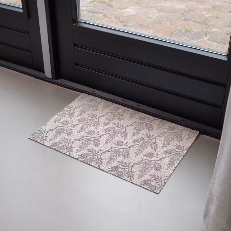 Bloemen - Mozaïek - Natuur - Patroon - Paars Deurmat klein -sfeer2
