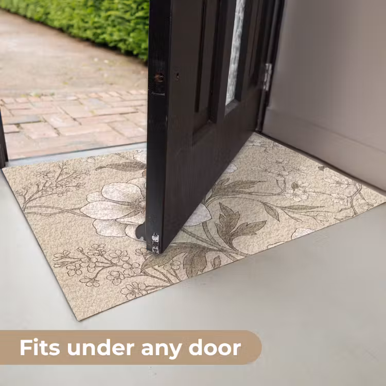 Bloemen - Patroon - Beige Deurmat klein -USP_EN