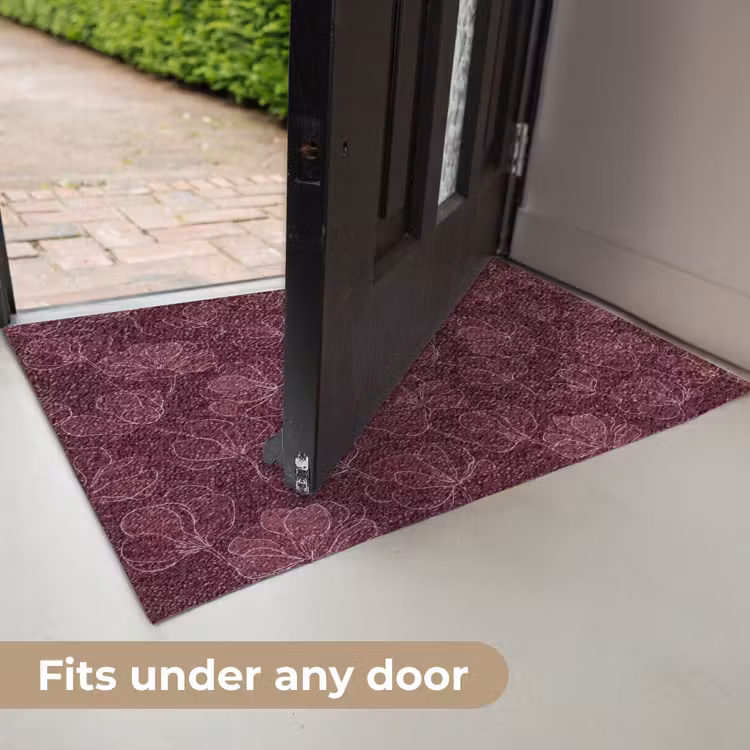 Bloemen - Patroon - Bordeauxrood Deurmat klein 898 -USP_EN
