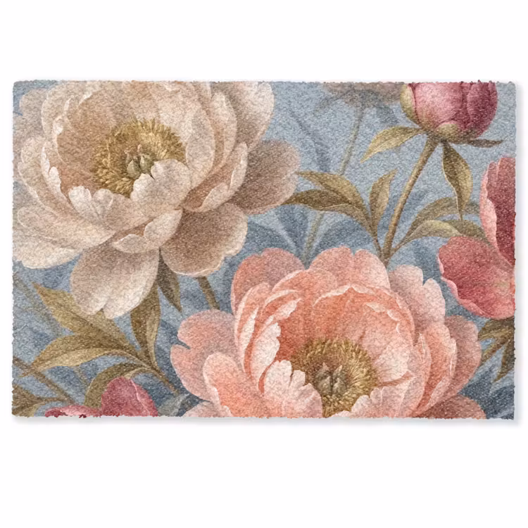 Bloemen - Roze - Beige - Modern - Natuur Deurmat klein -zkaufland3d