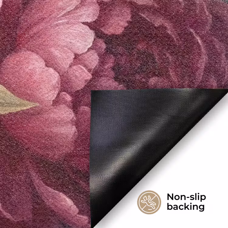 Bloemen - Roze - Klassiek - Natuur Deurmat klein -antislip_EN