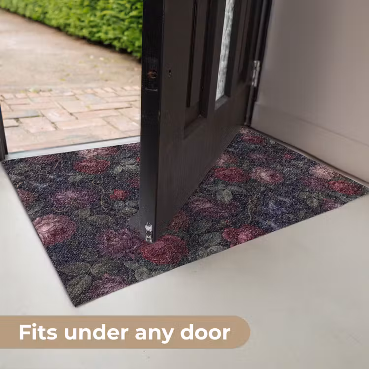 Bloemen - Rood - Klassiek - Donker - Patroon Deurmat klein -USP_EN