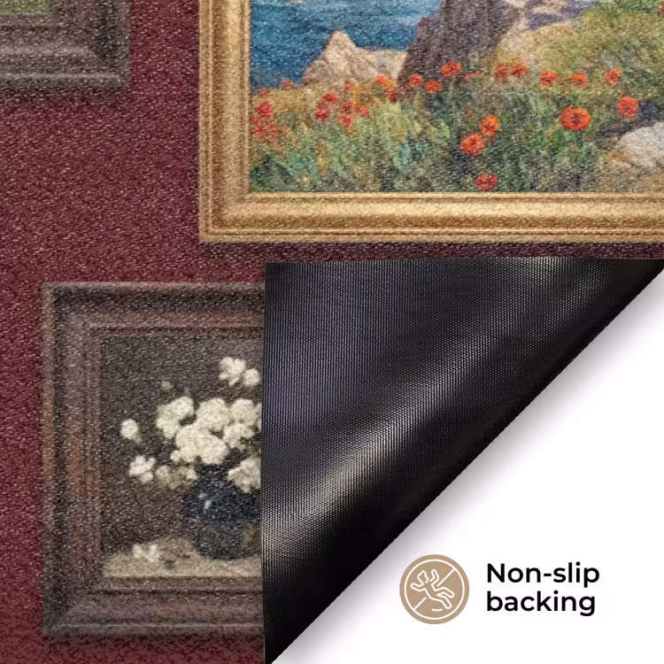 Bloemen - Vaas - Klassiek - Kunst - Rood Deurmat klein -antislip_EN