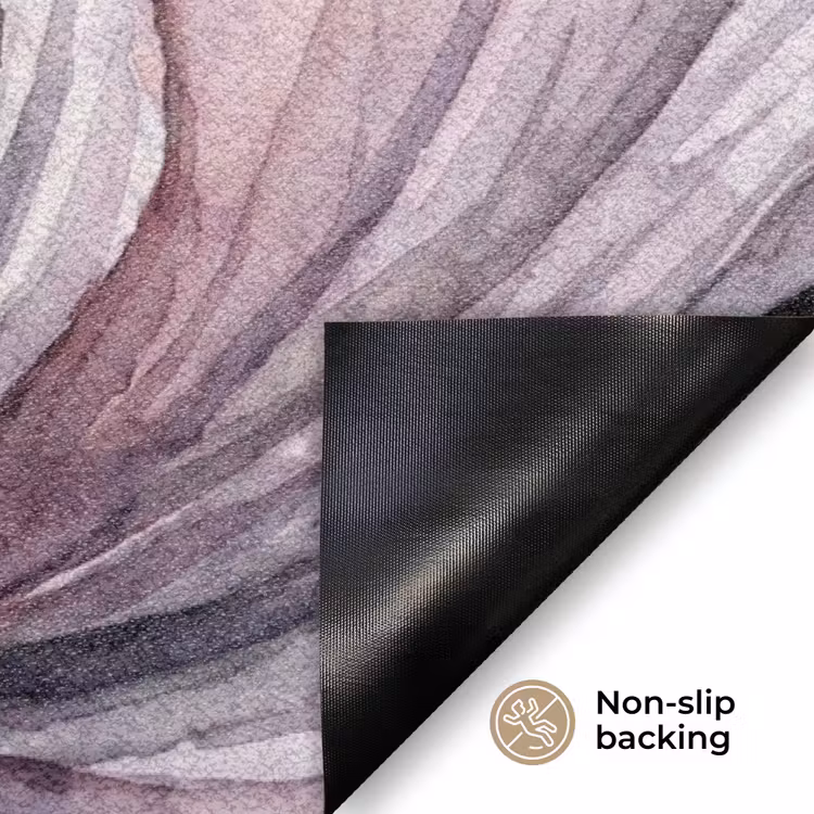 Bloemen - Aquarel - Modern - Roze - Donker Deurmat klein -antislip_EN