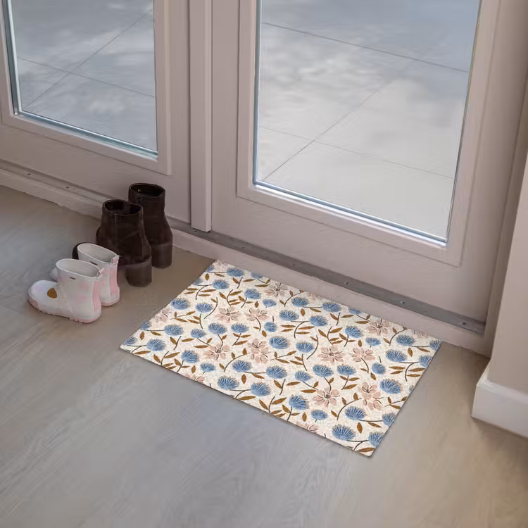 Bloemen - Wild - Blauw Deurmat klein 898 -sfeer3