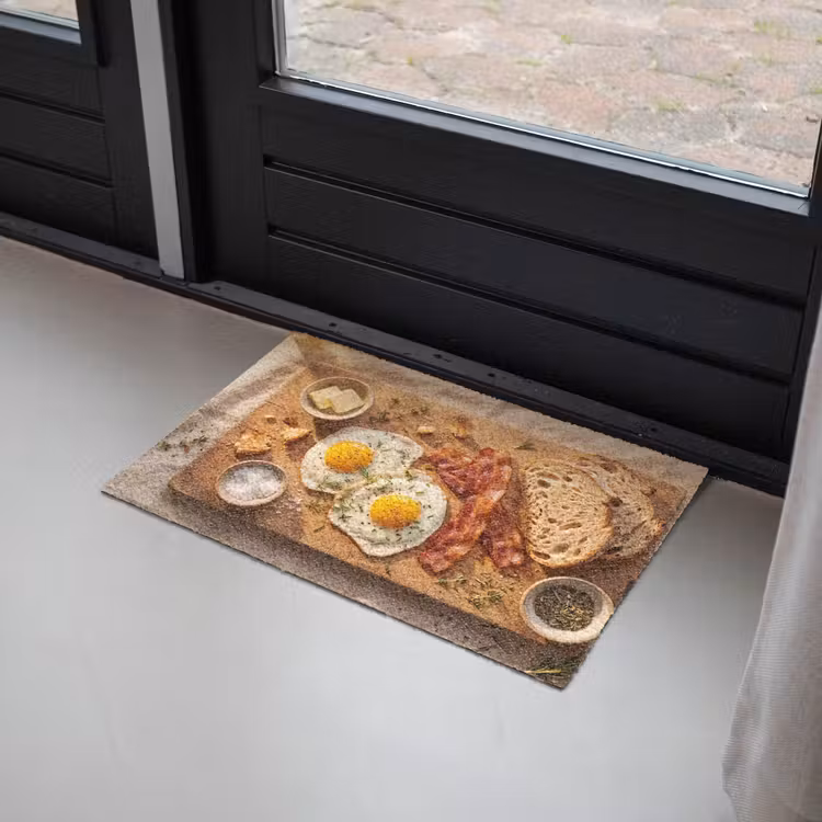 Eten - Ontbijt - Hout - Rustiek - Geel Deurmat klein -sfeer2