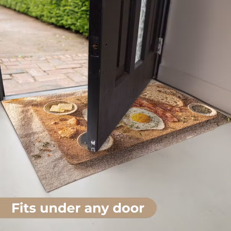 Eten - Ontbijt - Hout - Rustiek - Geel Deurmat klein -USP_EN