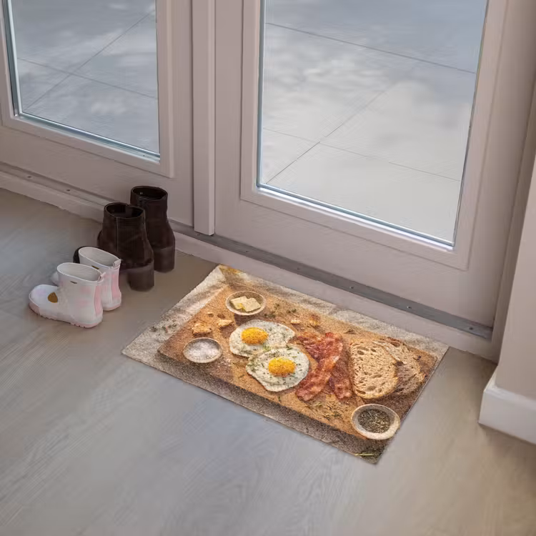 Eten - Ontbijt - Hout - Rustiek - Geel Deurmat klein -sfeer3