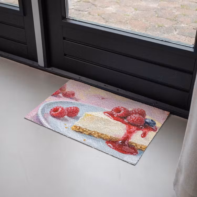Eten - Cheesecake - Bessen - Abstract - Roze Deurmat klein -sfeer2