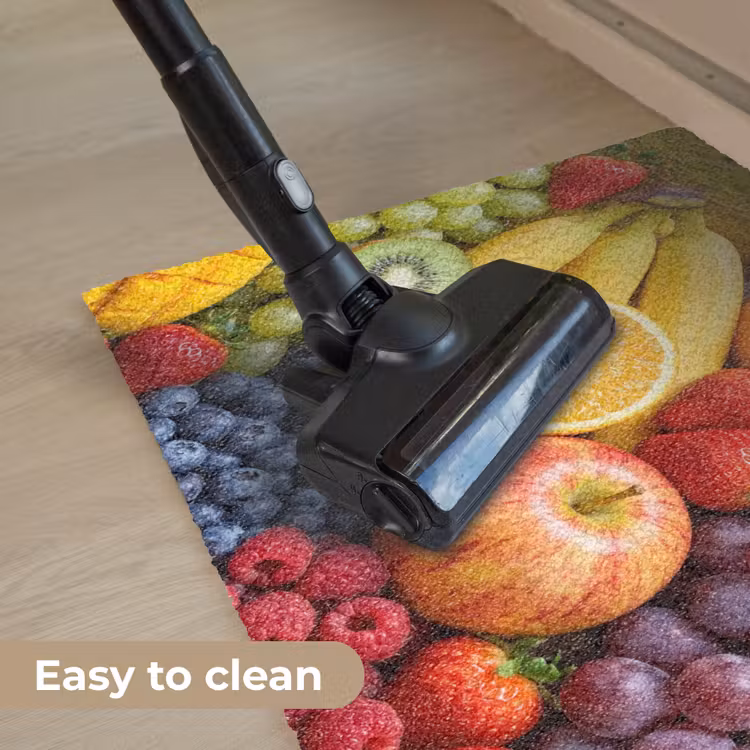 Eten - Fruit - Vers - Kleurrijk - Voeding Deurmat klein -reinigen_EN
