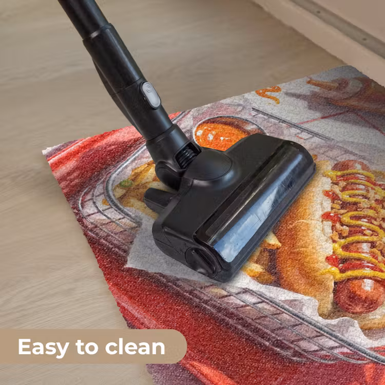 Eten - Hotdog - Fastfood - Modern - Rood Deurmat klein -reinigen_EN