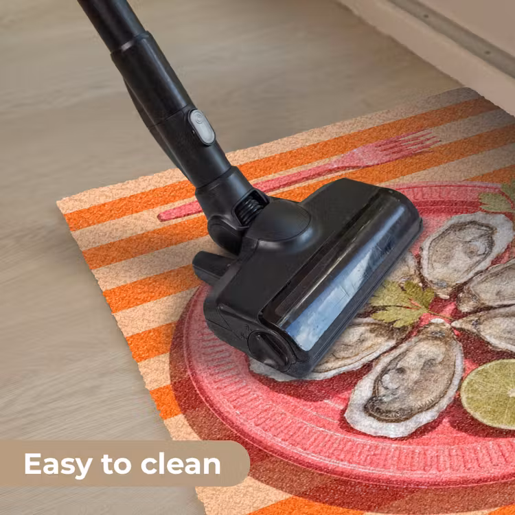 Eten - Oester - Zeevruchten - Oranje - Modern Deurmat klein -reinigen_EN