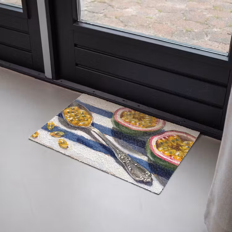 Eten - Passievrucht - Tropisch - Modern - Kleurrijk Deurmat klein -sfeer2