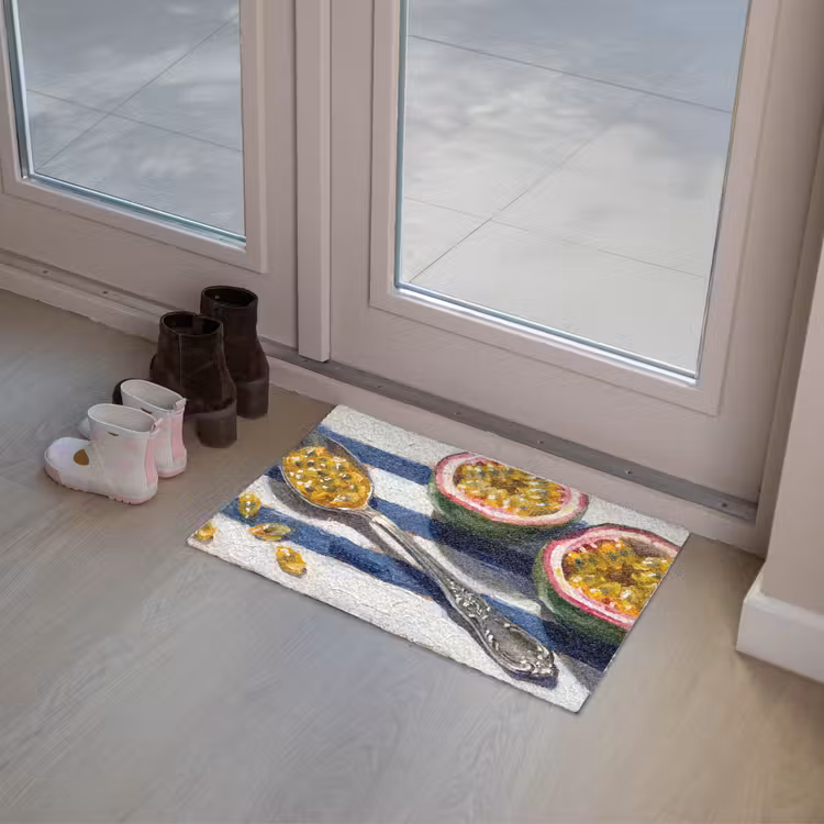 Eten - Passievrucht - Tropisch - Modern - Kleurrijk Deurmat klein -sfeer3